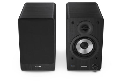 Sharp Bookshelf Speakers 2-vägs Svart Kabel & Trådlös 60 W