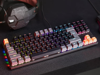 Tracer Blade 87 tangentbord Spela USB QWERTY Engelsk Svart, Grå, Röd