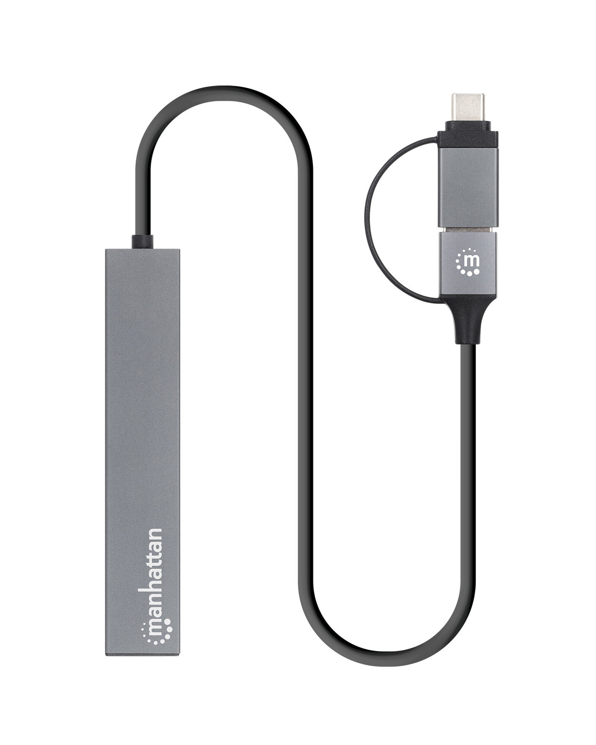 Manhattan 181006 gränssnittshubbar USB 3.2 Gen 1 (3.1 Gen 1) Type-A 5000 Mbit/s Grå