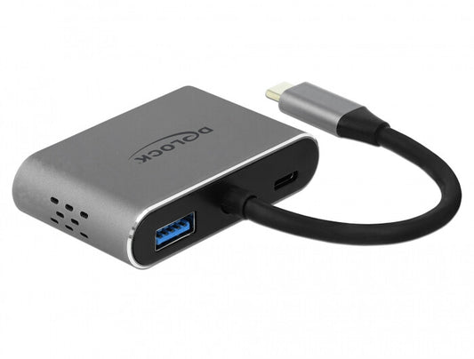 DeLOCK 64074 dockningsstationer för bärbara datorer USB 3.2 Gen 1 (3.1 Gen 1) Type-C Grå