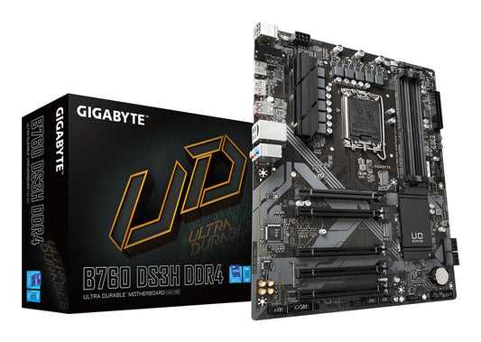 GIGABYTE B760 DS3H DDR4 moderkort Intel B760 Express LGA 1700 ATX