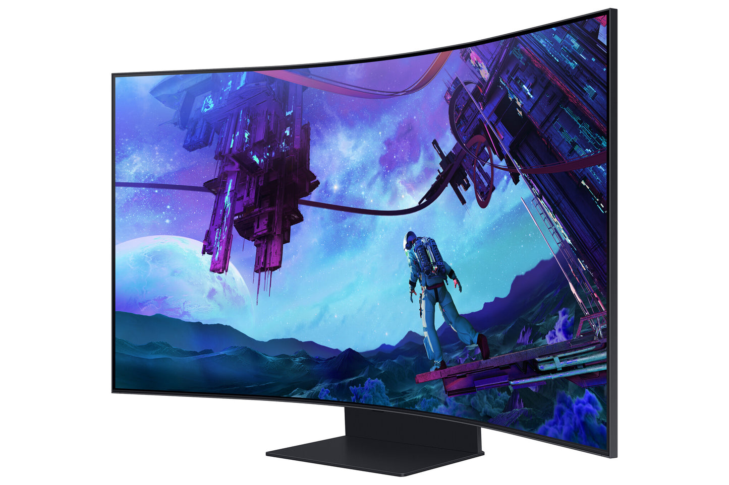 Samsung G97NC platta pc-skärmar 139,7 cm (55") 3840 x 2160 pixlar 4K Ultra HD LED Svart