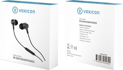 Voxicon VXDK-AM100 hörlur och headset Kabel I öra Svart