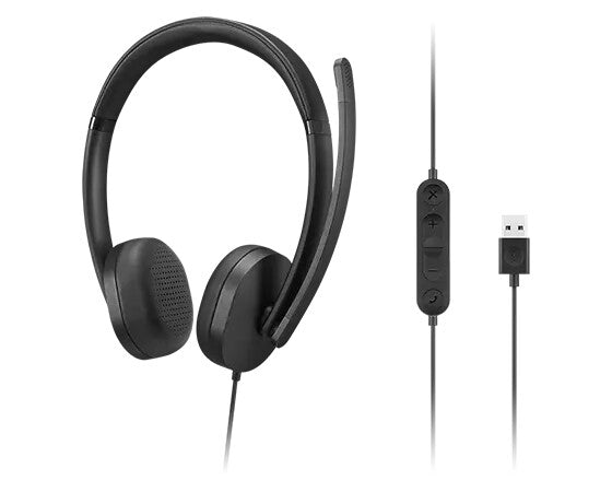 Lenovo 4XD1P83425 hörlur och headset Kabel Huvudband Samtal/musik USB Type-A Svart