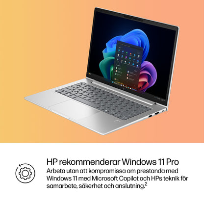 HP EliteBook 6 G1q Next Gen AI PC Copilot+ PC Snapdragon X1P-42-100 Bärbar dator 35,6 cm (14") WUXGA 32 GB LPDDR5x-SDRAM 1 TB SSD Wi-Fi 7 (802.11be) Windows 11 Pro Silver