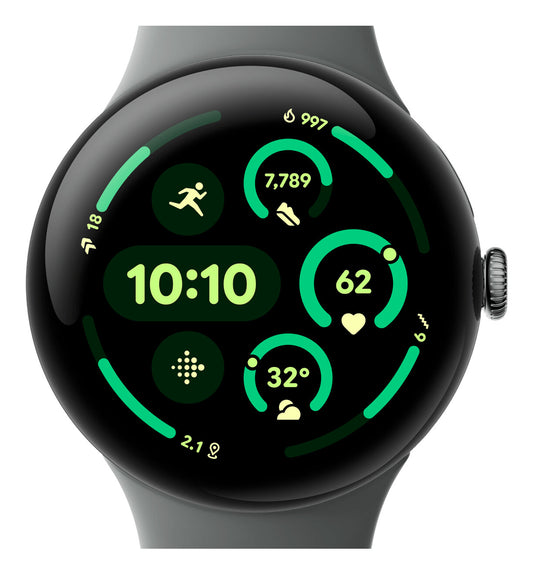 Google Pixel Watch 3 AMOLED 45 mm Digital Pekskärm Grå Wi-Fi GPS