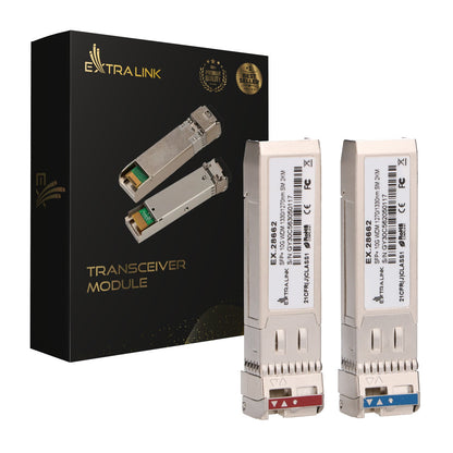 Extralink SFP+ 10G WDM 1270/1330NM SM 2KM transceiver-moduler för nätverk