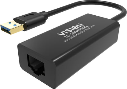 Vision TC-USBETH/BL nätverkskort Ethernet