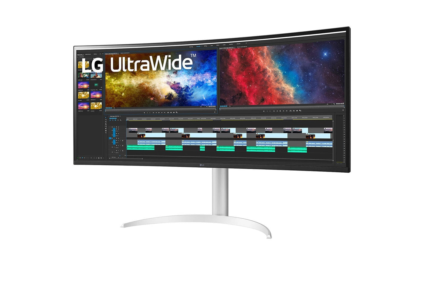 LG 38BQ85C-W platta pc-skärmar 95,2 cm (37.5") 3840 x 1600 pixlar Quad HD+ Vit