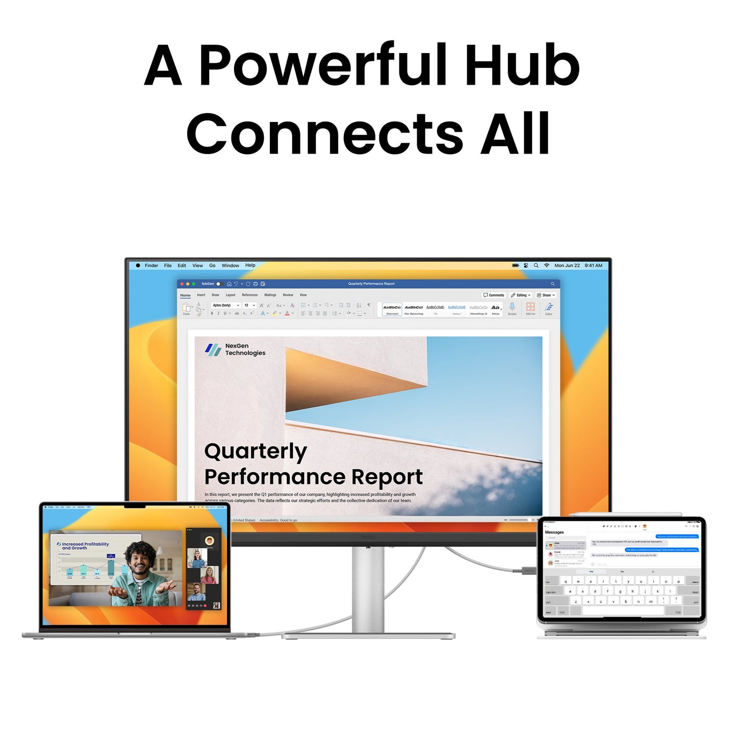 BenQ MA320U platta pc-skärmar 80 cm (31.5") 3840 x 2160 pixlar 4K Ultra HD Vit