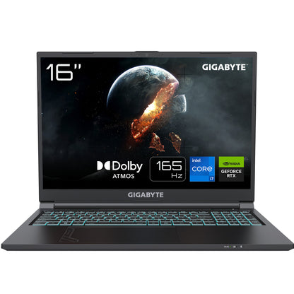 GIGABYTE G6 KF-73DE854KH bärbara datorer Intel® Core™ i7 i7-13700H Bärbar dator 40,6 cm (16") Full HD+ 16 GB DDR5-SDRAM 1 TB SSD NVIDIA GeForce RTX 4060 Wi-Fi 6E (802.11ax) Windows 11 Home Grå