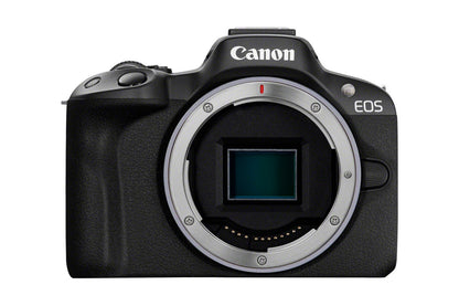 Canon EOS R50, Black + RF-S 18-45 IS STM + RF-S 55-210mm F5-7.1 IS STM Kit MILC 24,2 MP CMOS 6000 x 4000 pixlar Svart