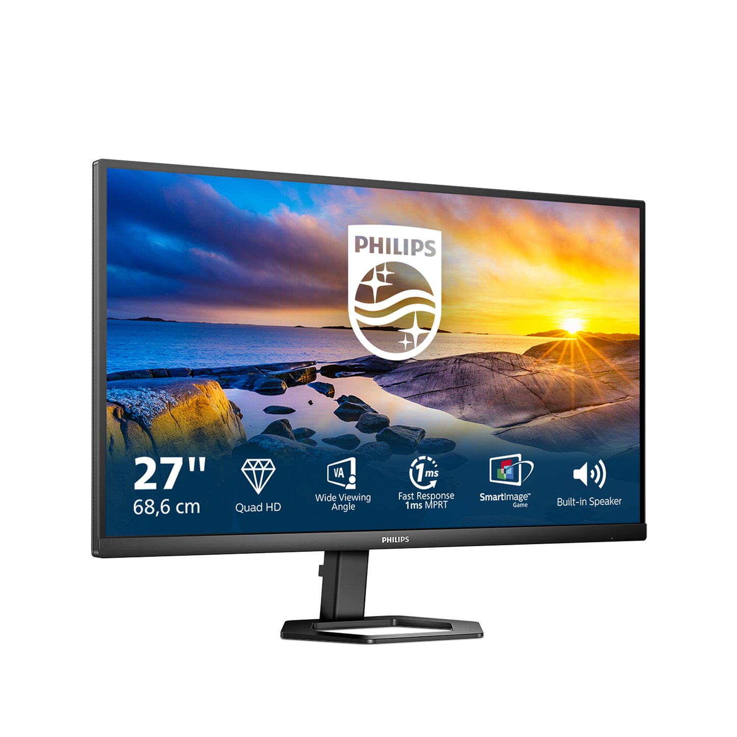 Philips 5000 series 27E1N5500LA/00 platta pc-skärmar 68,6 cm (27") 2560 x 1440 pixlar Quad HD LCD Svart