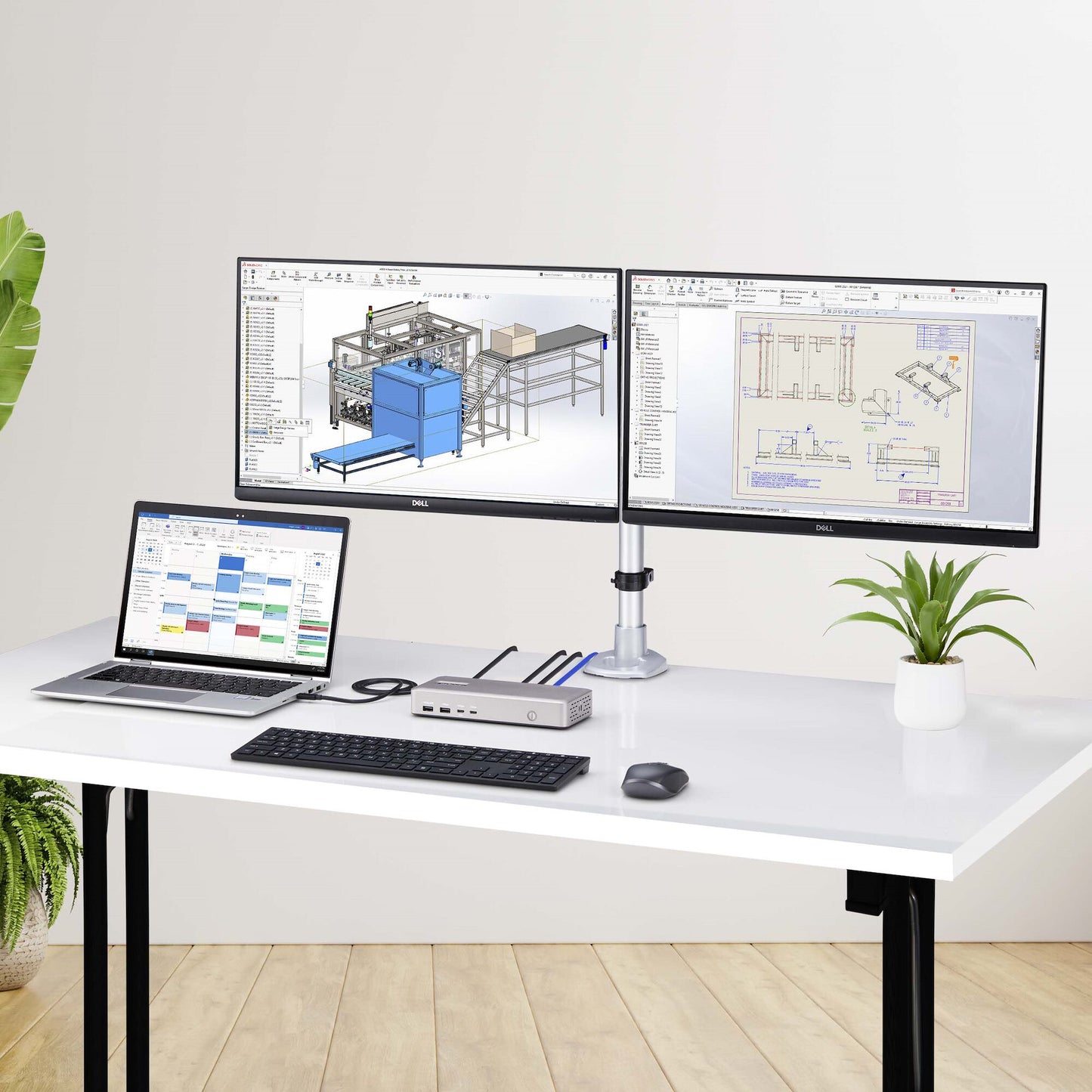 StarTech.com USB4-dockningsstation, USB-C 40 Gbps, dubbel video-HDMI, upp till 2x 4K 60 Hz 4:4:4 (RGB) eller 2x 4K 120 Hz 4:2:2, dockningsstation för flera bildskärmar, 6x USB, 2,5 GbE, 100 W PD