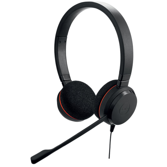Jabra Evolve 20 Headset Kabel Huvudband Kontor/callcenter USB Type-A Svart