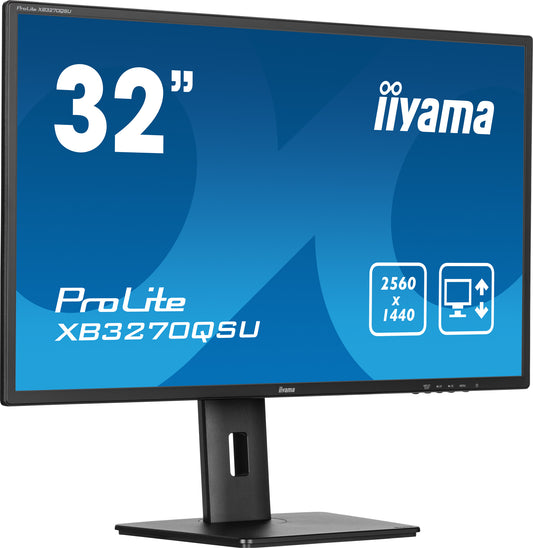 iiyama ProLite XB3270QSU-B1 platta pc-skärmar 81,3 cm (32") 2560 x 1440 pixlar Wide Quad HD LED Svart