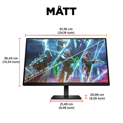 OMEN by HP OMEN 27 tum FHD 240 Hz Gaming-skärm – OMEN 27s