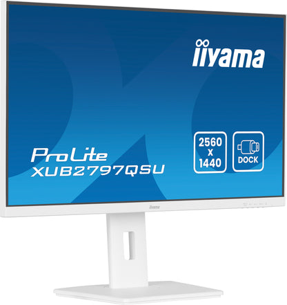 iiyama ProLite XUB2797QSU-W2 platta pc-skärmar 68,6 cm (27") 2560 x 1440 pixlar Quad HD LED Vit