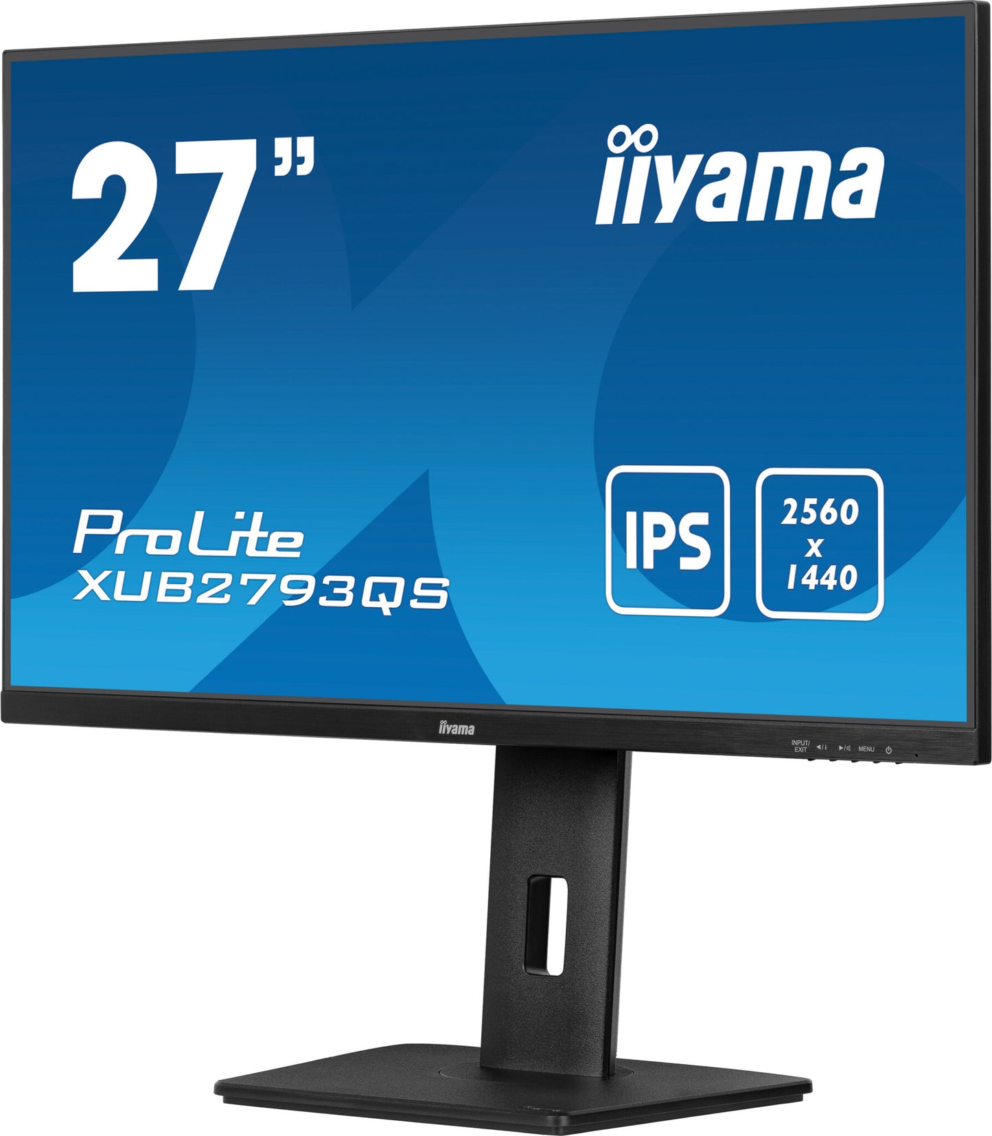 iiyama ProLite XUB2793QS-B7 platta pc-skärmar 68,6 cm (27") 2560 x 1440 pixlar Quad HD LED Svart