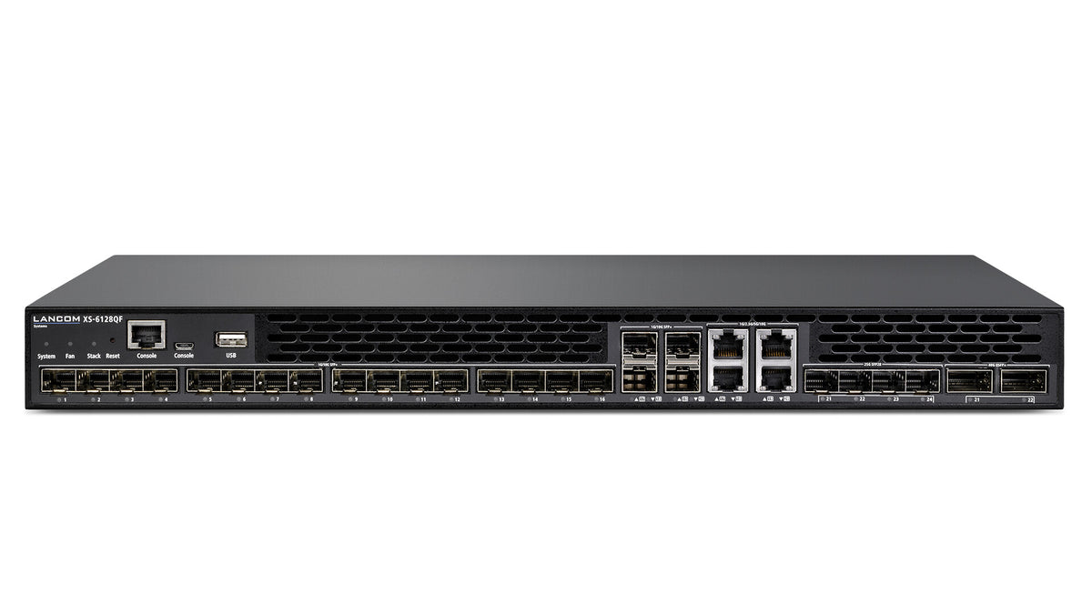LANCOM XS-6128QF hanterad L2/L3 1U Svart