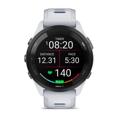 Garmin Forerunner 265 3,3 cm (1.3") AMOLED 46 mm Digital 416 x 416 pixlar Pekskärm Svart, Vit Wi-Fi GPS