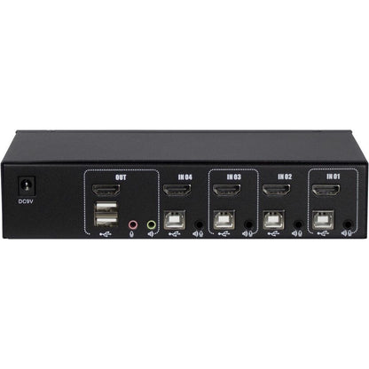 Inter-Tech AS-41HA HDMI KVM-switchar Svart