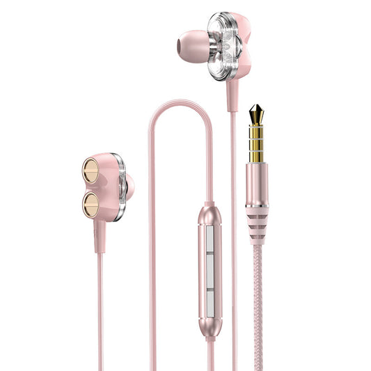 DUDAO X15 in-ear headphones Pink Hörlurar Kabel I öra Musik/vardag Rosa