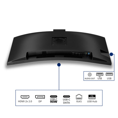 Philips 3000 series 34B2U3600CH/00 platta pc-skärmar 86,4 cm (34") 3440 x 1440 pixlar Wide Quad HD LCD Svart