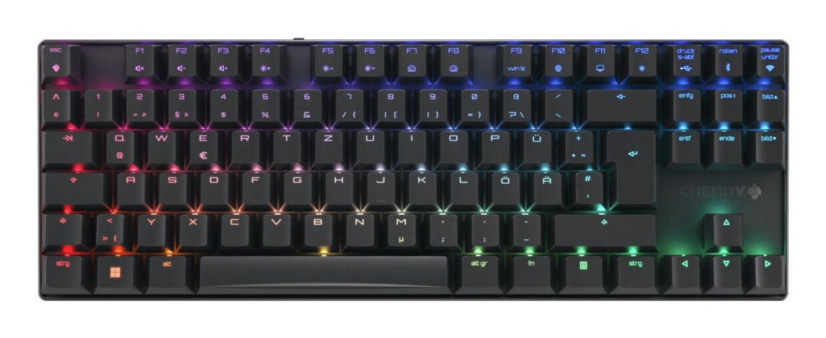 CHERRY XTRFY Cherry MX 8.2 TKL Wireless tangentbord Spela USB + RF Wireless + Bluetooth QWERTZ tyska Svart