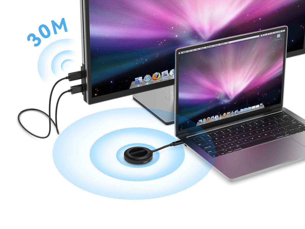 Conceptronic ATHERIC01B trådlös bildskärmsadapter HDMI/USB Full HD Dongel