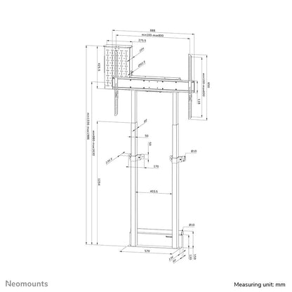 Neomounts WL55-875BL1 tv-fäste 2,54 m (100") Svart