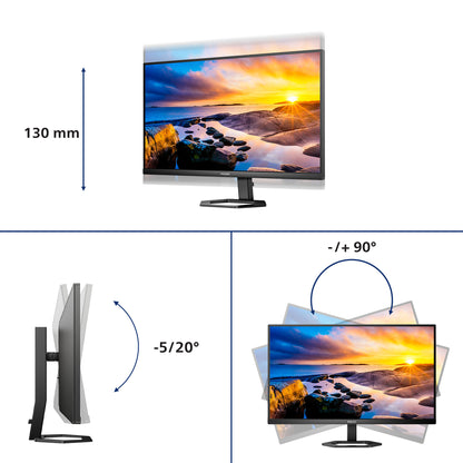 Philips 5000 series 27E1N5500LA/00 platta pc-skärmar 68,6 cm (27") 2560 x 1440 pixlar Quad HD LCD Svart
