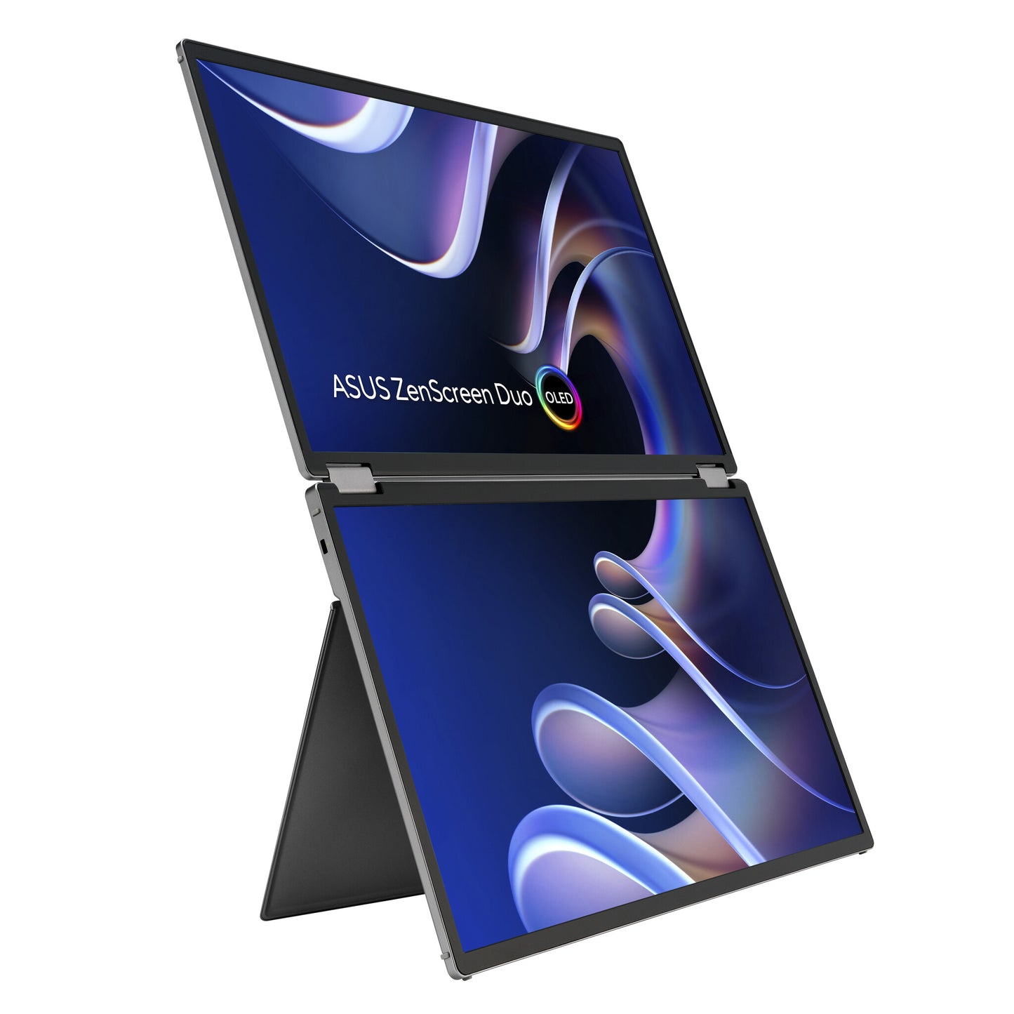 ASUS ZenScreen Duo OLED MQ149CD platta pc-skärmar 35,6 cm (14") 1920 x 1200 pixlar WUXGA Silver