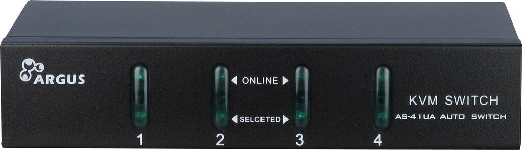 Inter-Tech KVM-AS-41UA KVM-switchar Svart