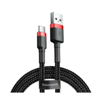 Baseus CATKLF-B91 mobiltelefonkablar Svart, Röd 1 m USB A USB C
