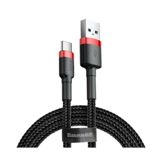 Baseus CATKLF-B91 mobiltelefonkablar Svart, Röd 1 m USB A USB C
