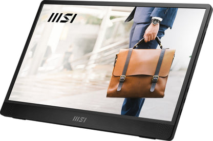 MSI PRO MP161 E2U bärbar tv-apparat och monitor Bärbara monitor Svart 39,6 cm (15.6") LED 1920 x 1080 pixlar
