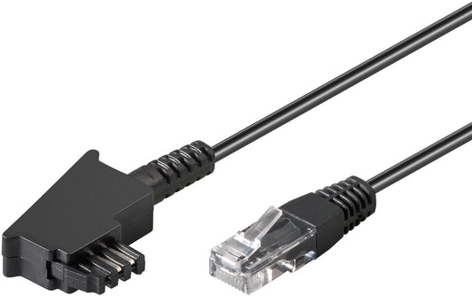 Goobay 71812 telefonkablar 1 m Svart