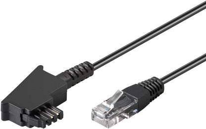 Goobay 51233 telefonkablar 3 m Svart