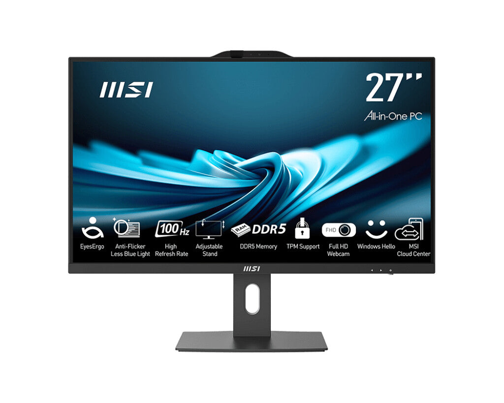 MSI Pro AP272P 14M-495EU Intel® Core™ i7 i7-14700 68,6 cm (27") 1920 x 1080 pixlar Allt-i-ett-dator 16 GB DDR5-SDRAM 1 TB SSD Windows 11 Pro Wi-Fi 6E (802.11ax) Svart