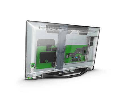Philips 24HFL3014P/12 TV-apparat 61 cm (24") HD Svart, Transparent 250 cd/m²