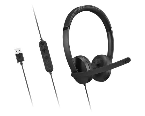 Lenovo 4XD1P83425 hörlur och headset Kabel Huvudband Samtal/musik USB Type-A Svart