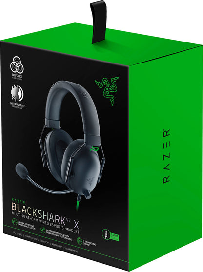 Razer Blackshark V2 X Headset Kabel Huvudband Spela Svart, Grön