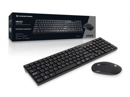 Conceptronic Orazio tangentbord Mus inkluderad Hem RF Trådlös QWERTY Italiensk Svart