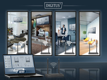 Digitus DS-55328 AV-förlängare Sändare och mottagare för AV-utrustning Svart