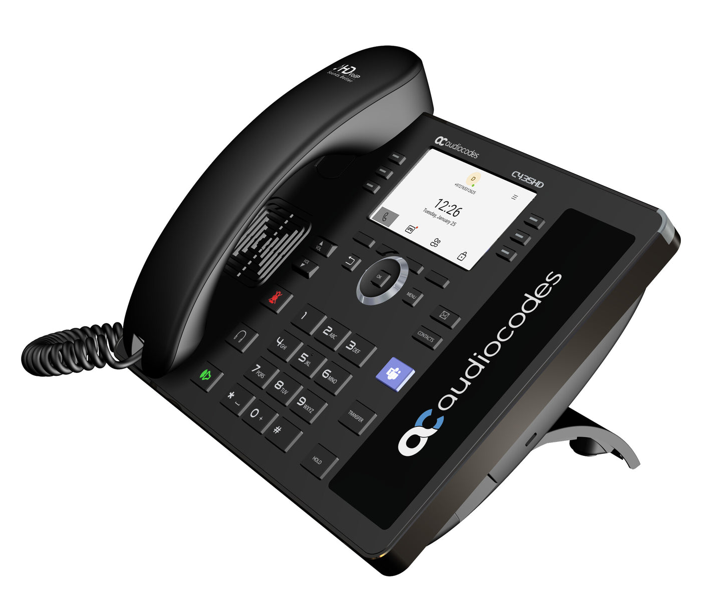 AudioCodes C435HD IP-telefoner Svart LCD