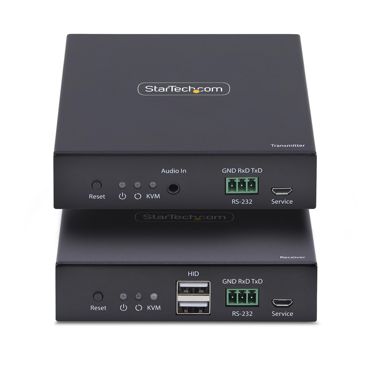 StarTech.com HDMI KVM-förlängare över IP-nätverk, 4K 60 Hz, drivrutinslös, HDMI och USB över Ethernet/CAT6, AVoIP, sändar- och mottagarsats, inklusive monteringssatser