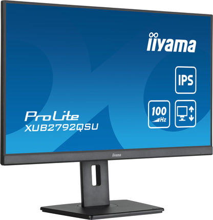 iiyama ProLite XUB2792QSU-B6 platta pc-skärmar 68,6 cm (27") 2560 x 1440 pixlar Quad HD LED Svart
