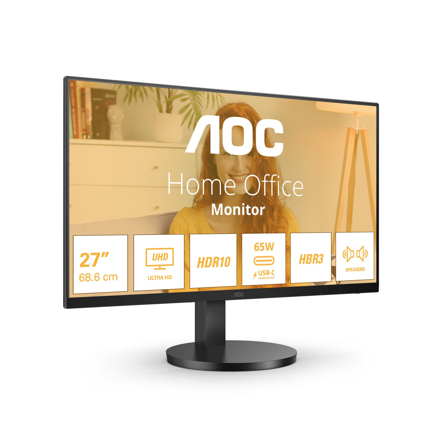 AOC B3 U27B3CF platta pc-skärmar 68,6 cm (27") 3840 x 2160 pixlar 4K Ultra HD LCD Svart