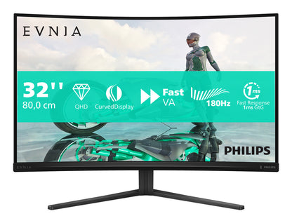 Philips Evnia 32M2C3500L/00 platta pc-skärmar 80 cm (31.5") 2560 x 1440 pixlar Quad HD LCD Svart